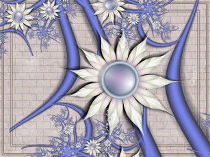 Картинка 3д графика flowers цветы цвета узор фон лепестки