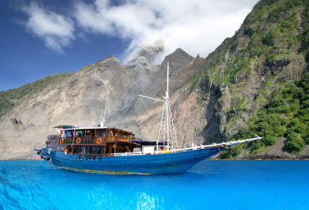 Картинка корабли Яхты яхта горы море