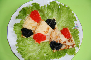 Картинка еда икра блины