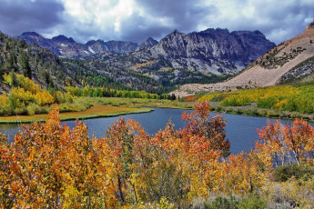 Картинка north lake eastern sierra nevada mountains california природа реки озера осень горы деревья озеро калифорния