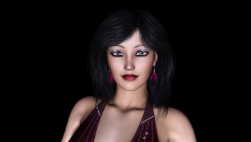 Картинка 3д графика portraits портрет девушка взгляд