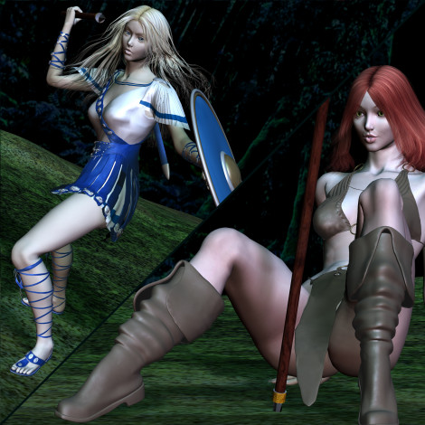 Обои картинки фото 3д, графика, fantasy, фантазия, девушки