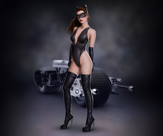 Обои картинки фото 3д, графика, people, люди, девушка, мотоцикл