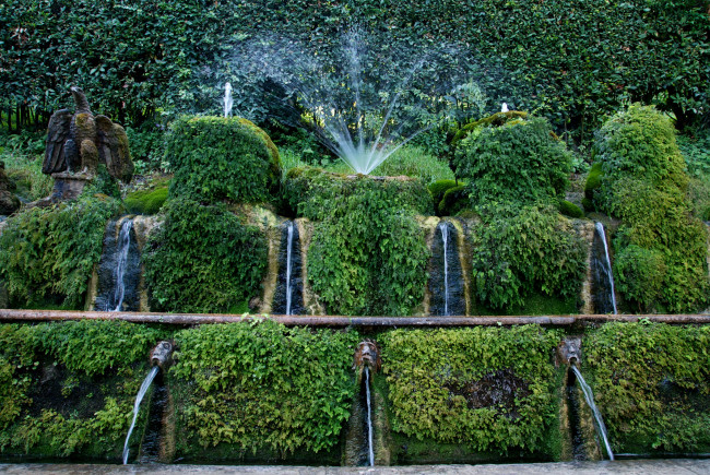 Обои картинки фото villa, d`este, италия, природа, парк, водопады, каскад