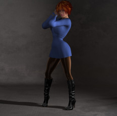 Картинка 3д+графика люди+ people девушка взгляд