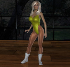 Картинка 3д+графика люди+ people взгляд девушка купальник