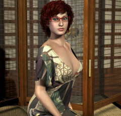 Картинка 3д+графика люди+ people взгляд девушка