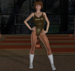 Картинка 3д+графика люди+ people купальник взгляд девушка