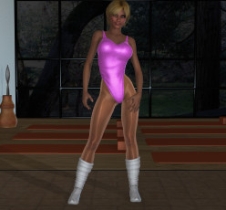 Картинка 3д+графика люди+ people купальник взгляд девушка