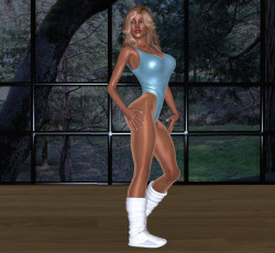 Картинка 3д+графика люди+ people купальник девушка взгляд