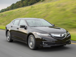 обоя автомобили, acura, 2015г, tlx, 3-5l, v6, темный