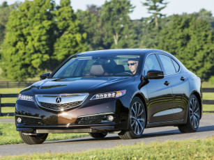 обоя автомобили, acura, 2015г, tlx, 3-5l, v6, темный