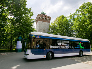 обоя автомобили, автобусы, 2013г, electric, 12, urbino, solaris