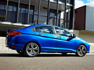 Картинка автомобили honda city au-spec 2014 синий