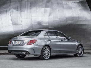 Картинка автомобили mercedes-benz 4matic c 400 line amg 2015г серый us-spec w205