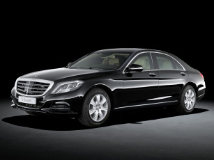 Картинка автомобили mercedes-benz темный 2014г s 600 guard w222