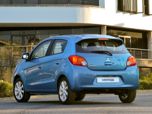 Картинка автомобили mitsubishi 2014г za-spec синий mirage