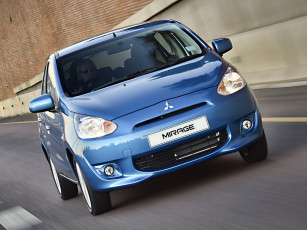 Картинка автомобили mitsubishi za-spec синий mirage 2014г