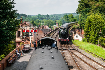 Картинка техника паровозы дорога паровоз железная вагоны рельсы