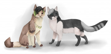 Картинка рисованные животные +коты кошки