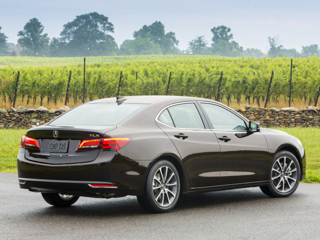 Обои картинки фото автомобили, acura, 2015г, tlx, 3-5l, v6, темный