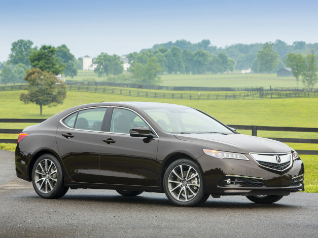 Обои картинки фото автомобили, acura, 2015г, tlx, 3-5l, v6, темный