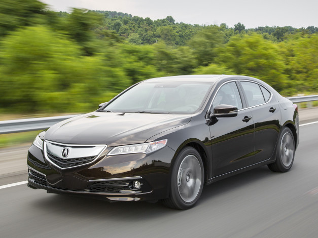 Обои картинки фото автомобили, acura, 2015г, tlx, 3-5l, v6, темный