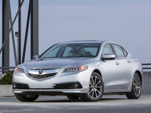 Обои картинки фото автомобили, acura, 3-5l, tlx, 2015г, серый, sh-awd, v6