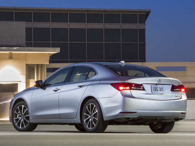 Обои картинки фото автомобили, acura, серый, sh-awd, v6, 3-5l, 2015г, tlx