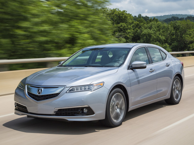 Обои картинки фото автомобили, acura, tlx, серый, sh-awd, 3-5l, v6, 2015г