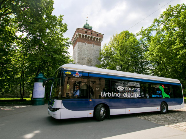 Обои картинки фото автомобили, автобусы, 2013г, electric, 12, urbino, solaris