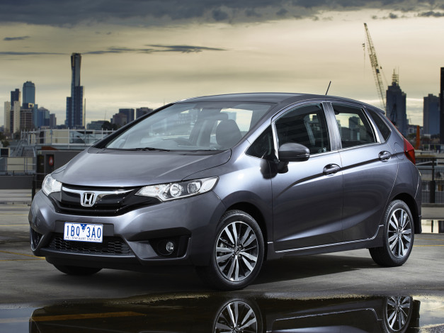 Обои картинки фото автомобили, honda, jazz, au-spec, 2014г, темный