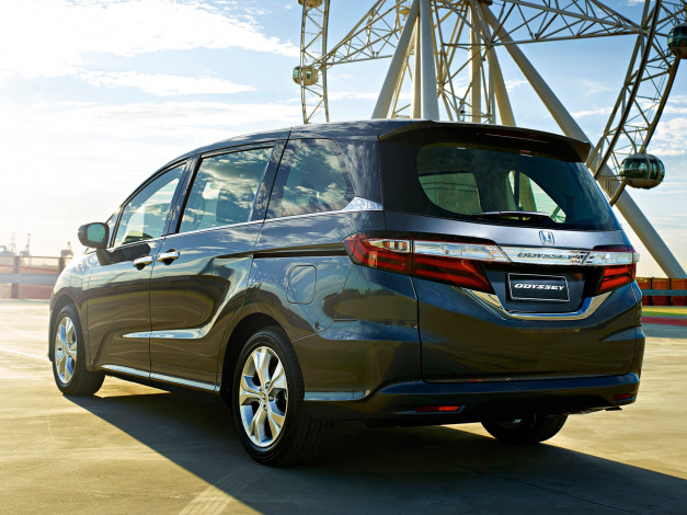 Обои картинки фото автомобили, honda, odyssey, vti, 2014г, темный