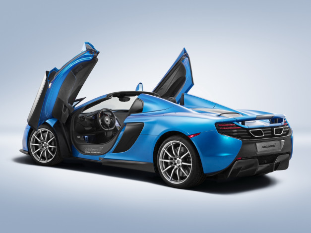 Обои картинки фото автомобили, mclaren, mso, us-spec, синий, 2014г, spyder, 650s
