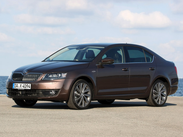 Обои картинки фото автомобили, skoda, octavia, laurin, klement, 5e, 2014г, темный