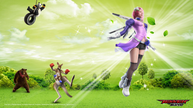 Обои картинки фото tekken  zone, видео игры, ~~~другое~~~, звери, девушка