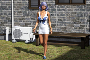 Картинка 3д+графика люди+ people девушка фон взгляд