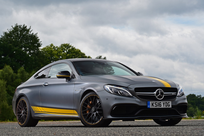 Обои картинки фото автомобили, mercedes-benz, uk-spec, c205, edition, 1, 2016г, mercedes-amg, c, 63, s, coupе