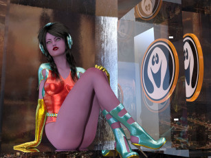 Картинка 3д+графика люди+ people девушка взгляд фон