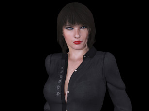 обоя 3д графика, люди , people, фон, взгляд, девушка