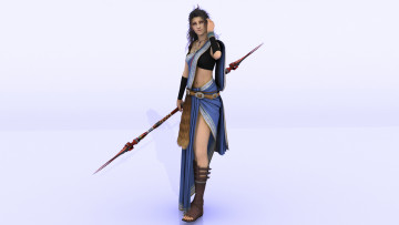 Картинка 3д+графика амазонки+ amazon девушка оружие фон взгляд