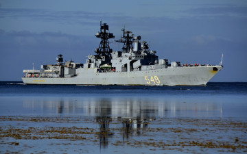 Картинка корабли крейсеры +линкоры +эсминцы большой противолодочный корабль адмирал пантелеев на воде