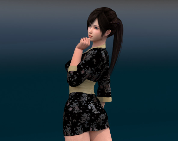 Обои картинки фото 3д графика, люди , people, взгляд, девушка, фон