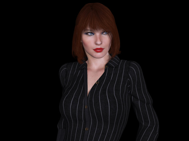 Обои картинки фото 3д графика, люди , people, фон, взгляд, девушка