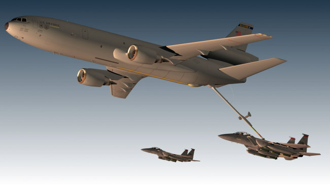 Обои картинки фото авиация, 3д, рисованые, v-graphic, полет, самолеты