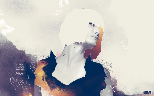 Обои картинки фото векторная графика, девушки , girls, девушка, блондинка