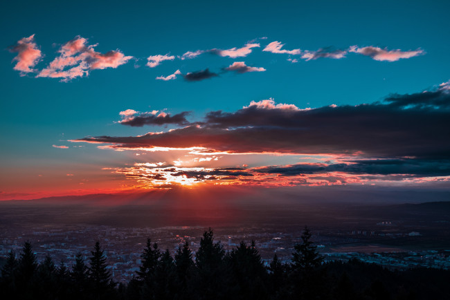 Обои картинки фото природа, восходы, закаты, закат