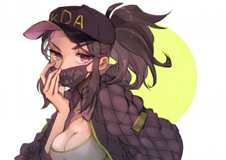 Картинка видео+игры league+of+legends akali кепка маска