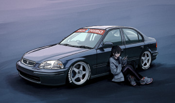 Картинка аниме оружие +техника +технологии девушка