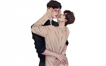 Картинка рисованное люди парни очки